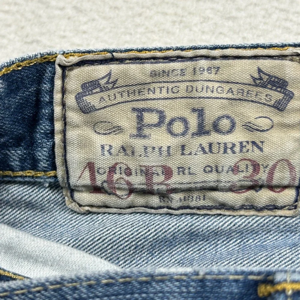 Polo Ralph Lauren Jeans Mens 46Bx30 Blue Authentic Dungarees Straight Leg Denim
